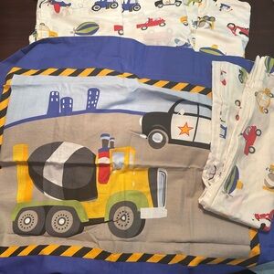 Colorful Vehicle Bedding Twin Sheet Set